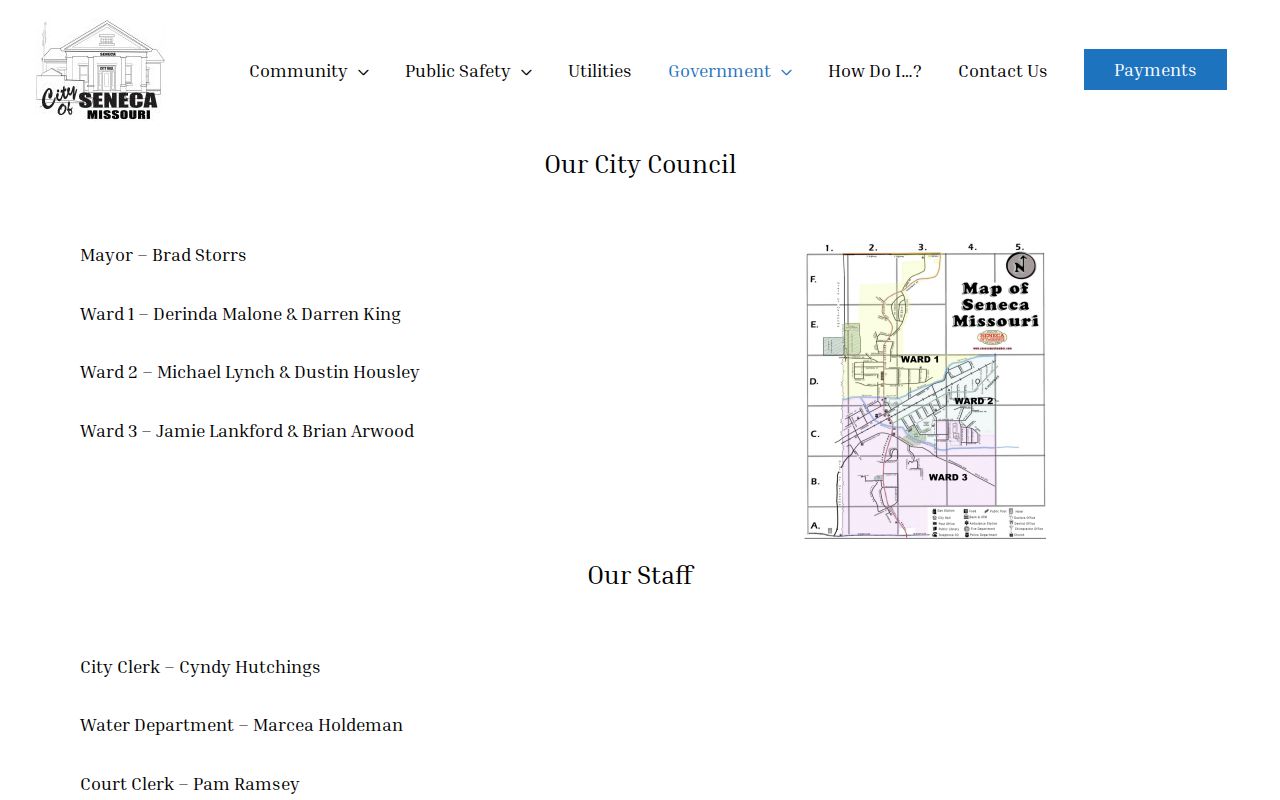 Seneca criminal records municipal court clerk page
